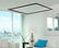 51" Atria LED Square Chandelier, Adjustable Suspension Fixture, Black