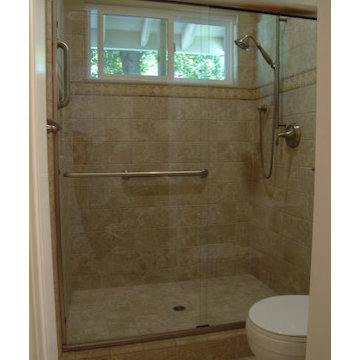 Traditional Tile and Cherry Cabinetry
