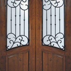 Pre-hung Double Door 96 Alder Catalina Arch Top Arch Lite - Front Doors