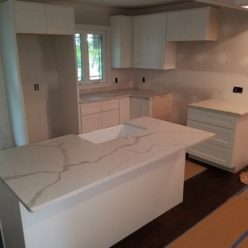 Calcutta quartz kitchen
