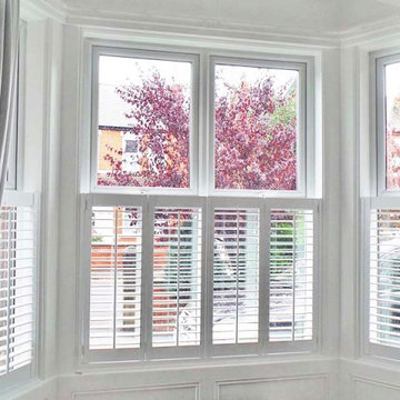 "Cafe, Double Hung" Plantation Shutter applications