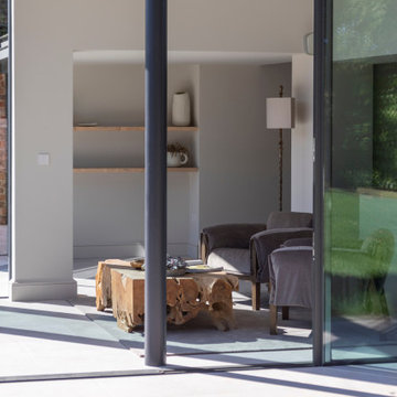 Queen Anne Manor with Contemporary Sky-Frame Extension