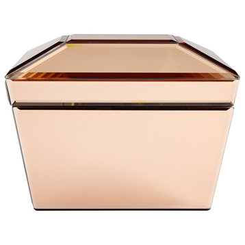 Cyan Design Ace 8.5" Mirrored Glass Container in Copper