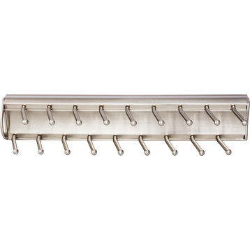 Hardware Resources 355T 18 Hook Pull Out Tie Rack - Nickel