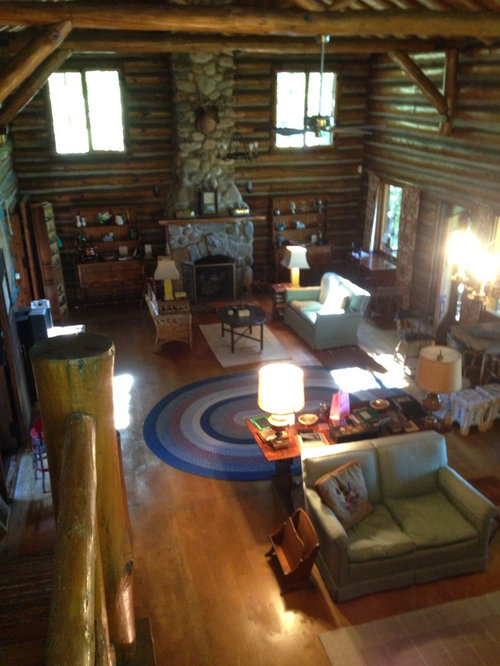 Modernize this log cabin room