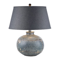 Table Lamps With A Blue Shade, Dark Blue Table Lamp Shade