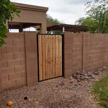 Install 4' Gate into existing Block Fence