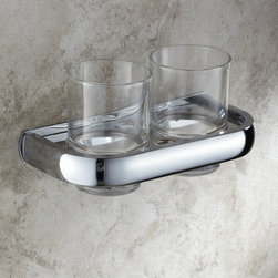 Brass Double Bathroom Tooth Brush Holder TCB7408 - Bathroom Accessories