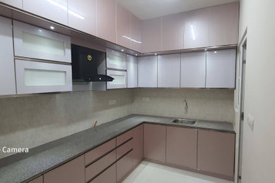 3BHK Interiors with Vintage Bedroom and Modern Premium Ross Gold Kitchen