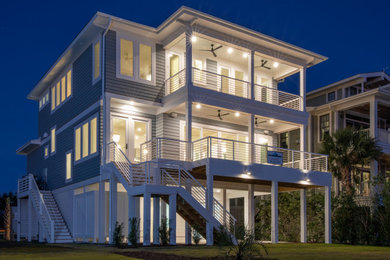 Example of a beach style exterior home design in Other