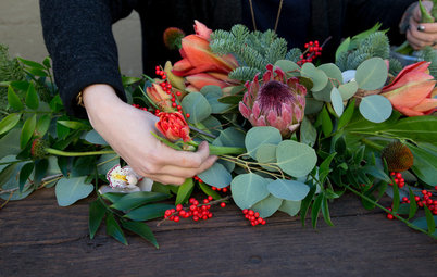 Make a Wild, Organic Floral Table Garland for a Holiday Dinner Party