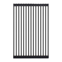 Lavello Stainless Steel Rolling Mat Protector by Meir - Gunmetal Black - Kitchen Sink Accessories