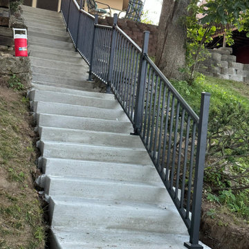 Concrete Lakefront Stairway with Westbury Aluminum Railing
