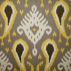Batavia Ikat: Citrine - Upholstery Fabric