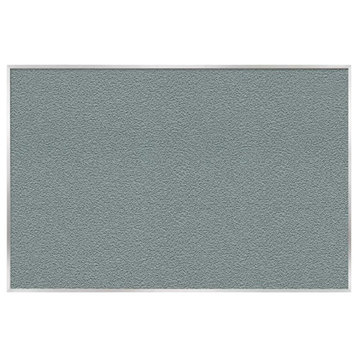 Ghent's Vinyl 4' x 5' Bulletin Board with Aluminum Frame in Stone