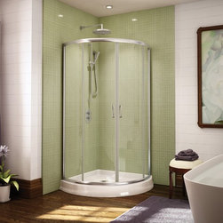 Fleurco Signature Capri Arc 4 36"x 36" Frameless Curved Glass Sliding Doors FAX3 - Bath Products