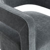 Lunar Stain-Resistant Fabric Swivel Chair, Charcoal