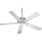 Quorum - Quorum 52" 5-Blade Estate Ceiling Fan, White - This 52" 5-Blade Estate Ceiling Fan from Quorum has a finish of White  and fits in well with any Traditional style decor.