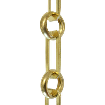 RCH Hardware Brass Rectangle Chandelier Chain, Various Finishes, Acid Dipped, U4