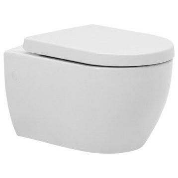 White Ceramic Wall Mount Toilet