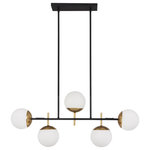 George Kovacs - Alluria 5 Light Island Light, Weathered Black/Autumn Gold - This 5 light Island Light from the Alluria collection by George Kovacs will enhance your home with a perfect mix of form and function. The features include a Weathered Black/Autumn Gold finish applied by experts.