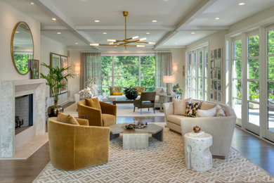 Inspiration for a transitional living room remodel in Other