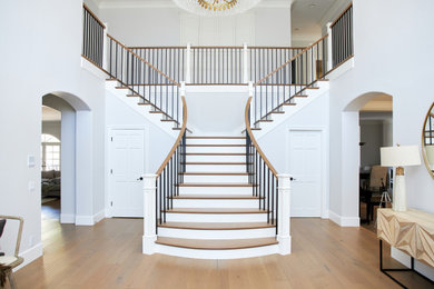 Example of a classic staircase design in Orange County