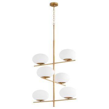 Large Pod Chandelier, Gold-Amber, Large