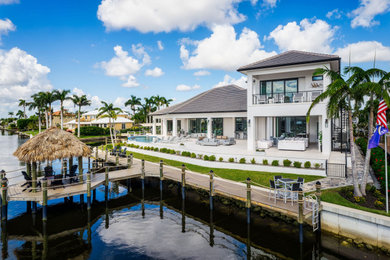 Example of a beach style exterior home design in Miami