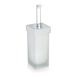 Secret Bath - Secret Bath, Frosted Glass Stand Toilet Brush Holder Set, Orio Collection - Toilet Brushes & Holders