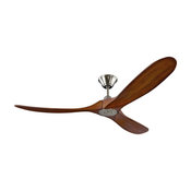 Monte Carlo 60" Maverick -Brushed Steel With Koa Blades