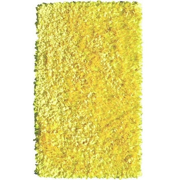 Shaggy Raggy Rug, Yellow Neon, 2.7'x4.7'