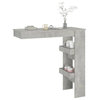 vidaXL Wall Bar Table Bar Desk for Home Office White&Sonoma Oak Engineered Wood