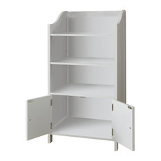 Traditional Deluxe 2-Door Bathroom Cabinet, White