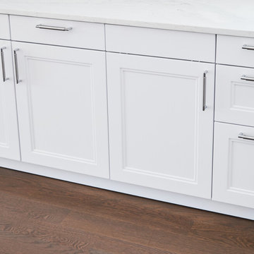 Polar White Matte Lacquer Finish | Riverside, Greenwich New Residence