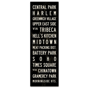 New York City Subway Sign, Bus Scroll, Subway Art, 12x36