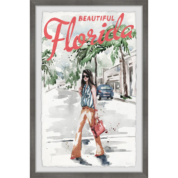 "Beautiful Florida" Framed Painting Print, 24x36