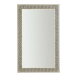 GREEK KEY BONE MIRROR - Wall Mirrors