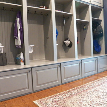 Custom Gray Mudroom Lockers for Busy Cincinnati Family