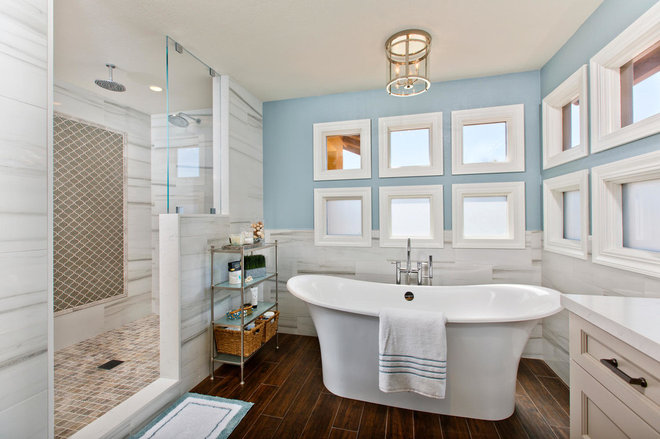 Transitional Bathroom by THE PLACE for Kitchens & Baths