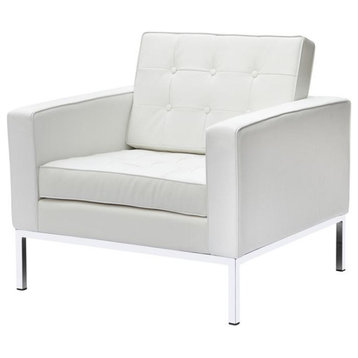 Rolina Lounge Chair Leather White
