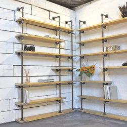 Peter Scaffolding Board Corner Shelving Unit - Bookcases