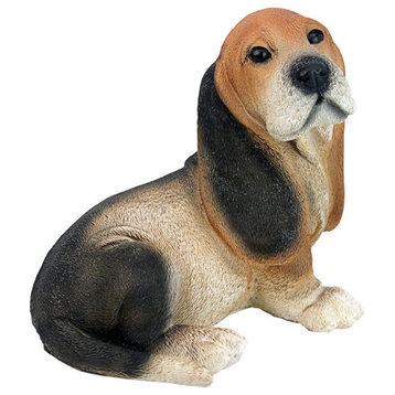 Design Toscano Black & Brown Basset Puppy Statue