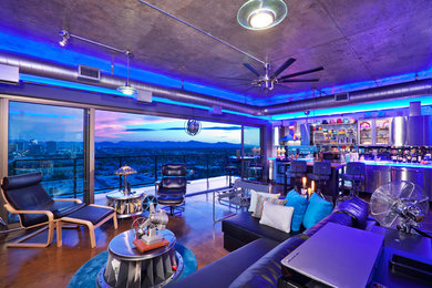 Example of an urban living room design in Other