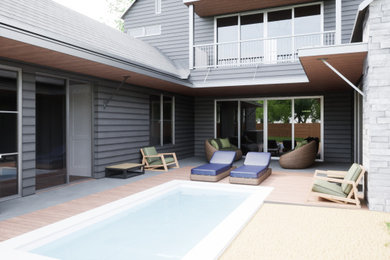 Inspiration for a craftsman home design remodel in Austin