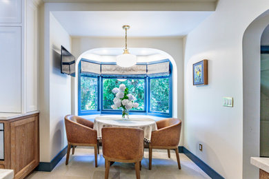 Inspiration for a mediterranean dining room remodel in Portland