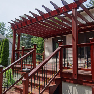 Clifton Park Timberwick Mahogony & Cedar Screened Porch Pregola addition