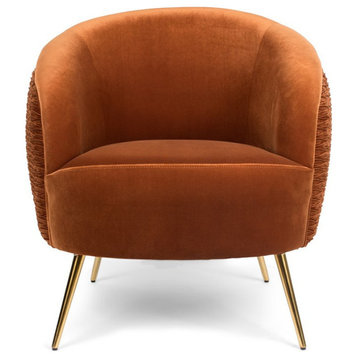 Curved Orange Lounge Chair | Bold Monkey So Curvy