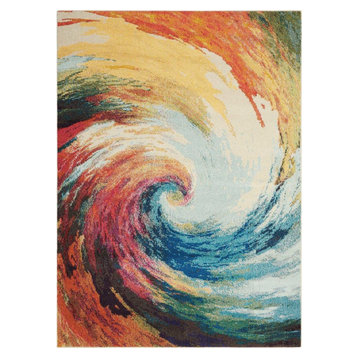 Nourison Celestial Wave CES07 Multicolor Area Rug, 7'10"x10'6"