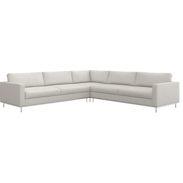 Valencia Sectional Cream, Polished Nickel